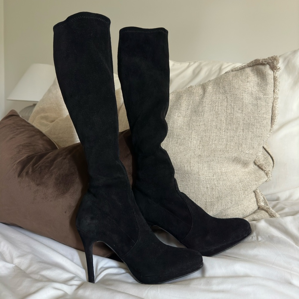 Stuart Weitzman Jefe Knee High Heeled Boots